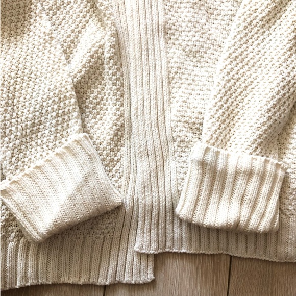 Talbots Waterfall Wool Cotton Blend Cardigan in Cream Size MP - Picture 7 of 12